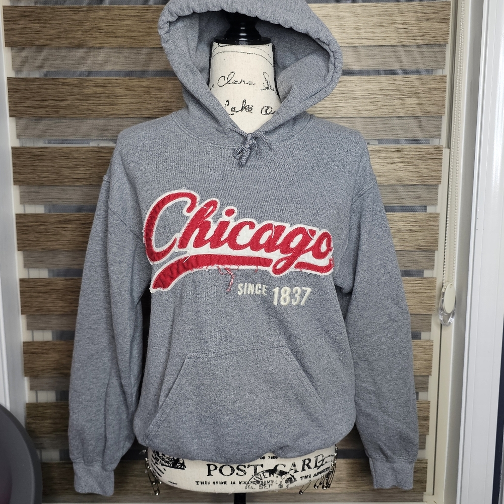 Gray Chicago Hoodie Sz Small
